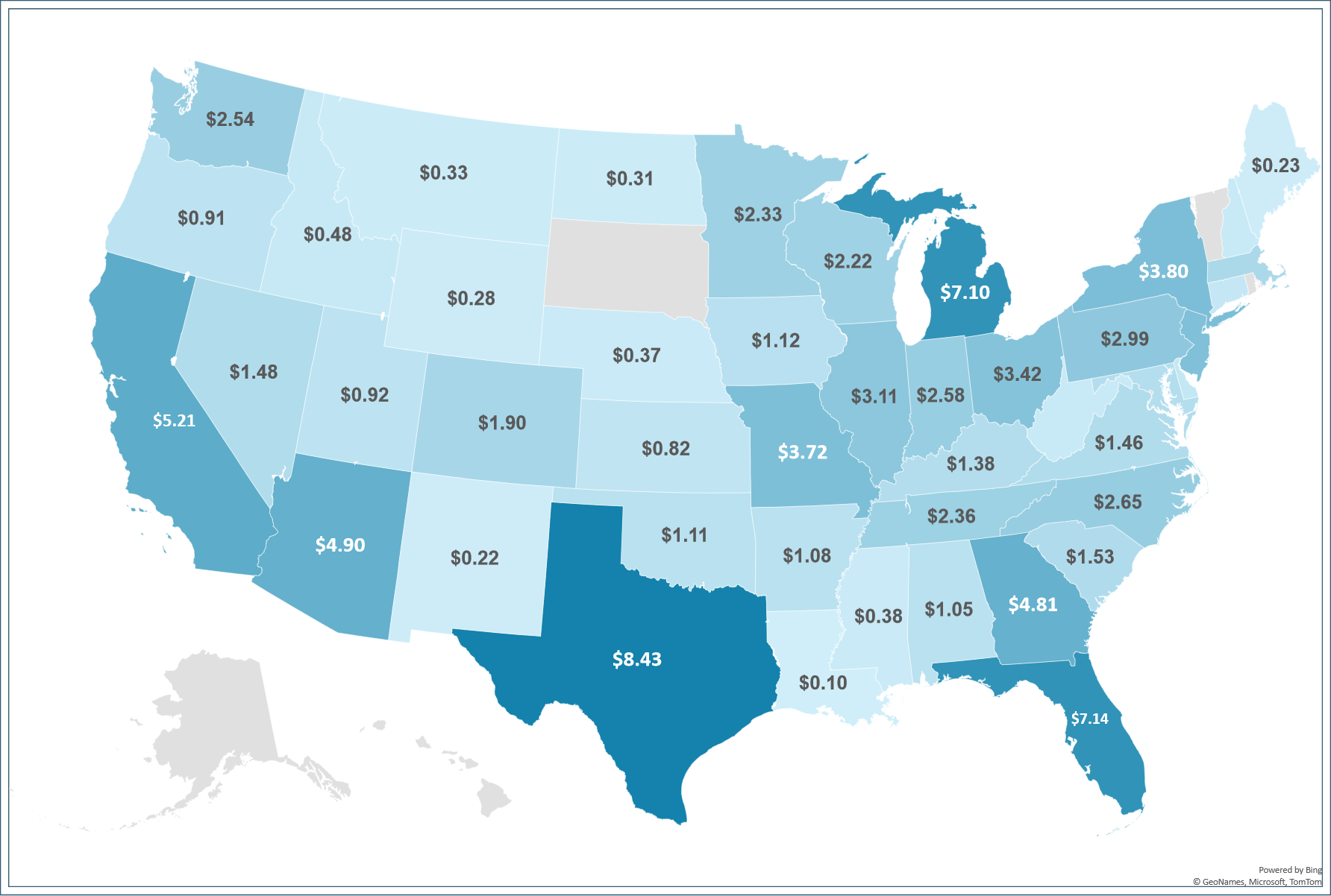Map of all CRA eligible loans for Week of November 1, 2023